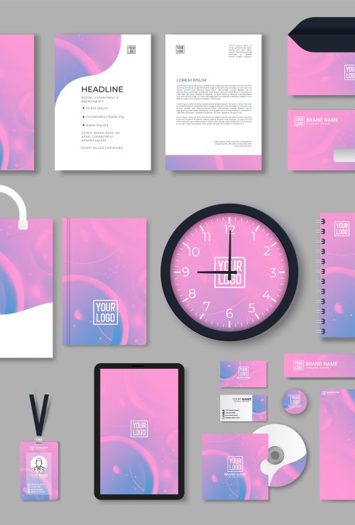 Stationery design set in vector format